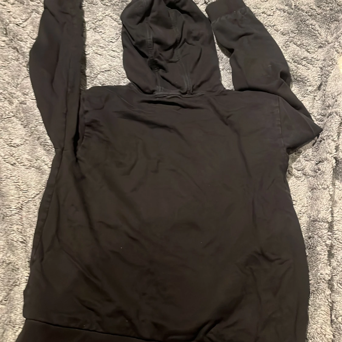 Svart EA7 hoodie med blått tryck - 1