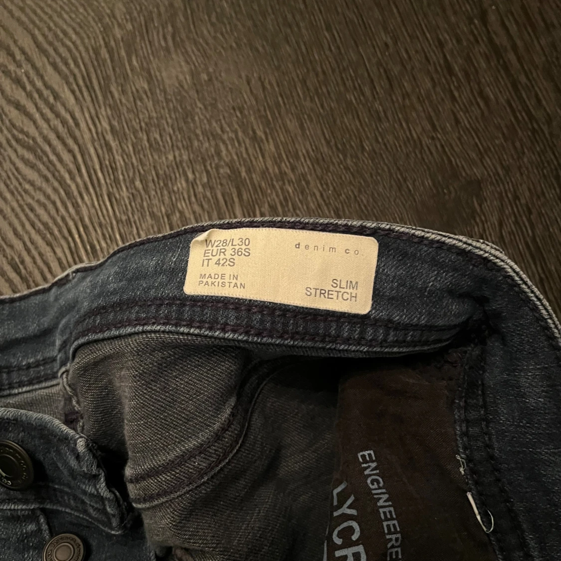 Mörkgrå slim jeans - 2