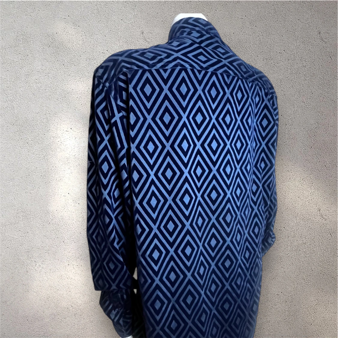 Blå mönstrad skjorta - 4