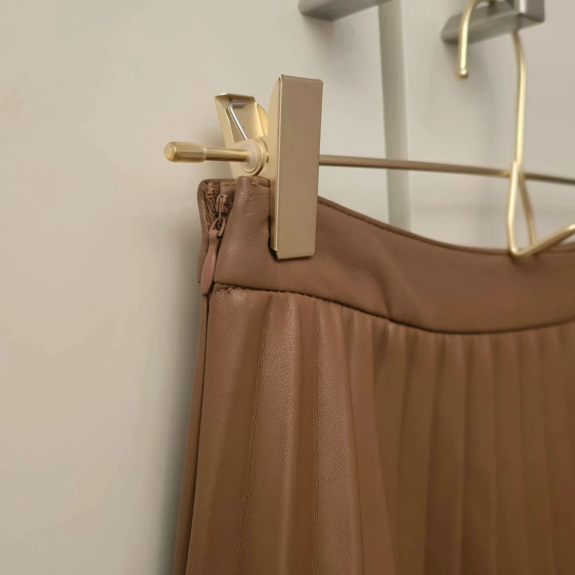 Mango Brun läderkjol i PU - 1