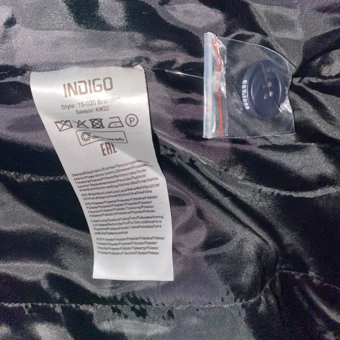 Mörkblå rock från Indigo med knappar - 2