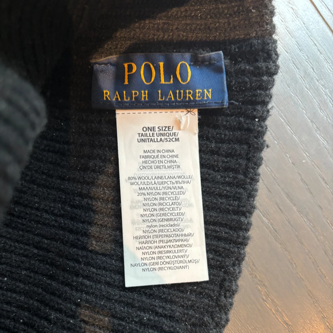 Svart ribbstickad mössa från Polo Ralph Lauren - 2