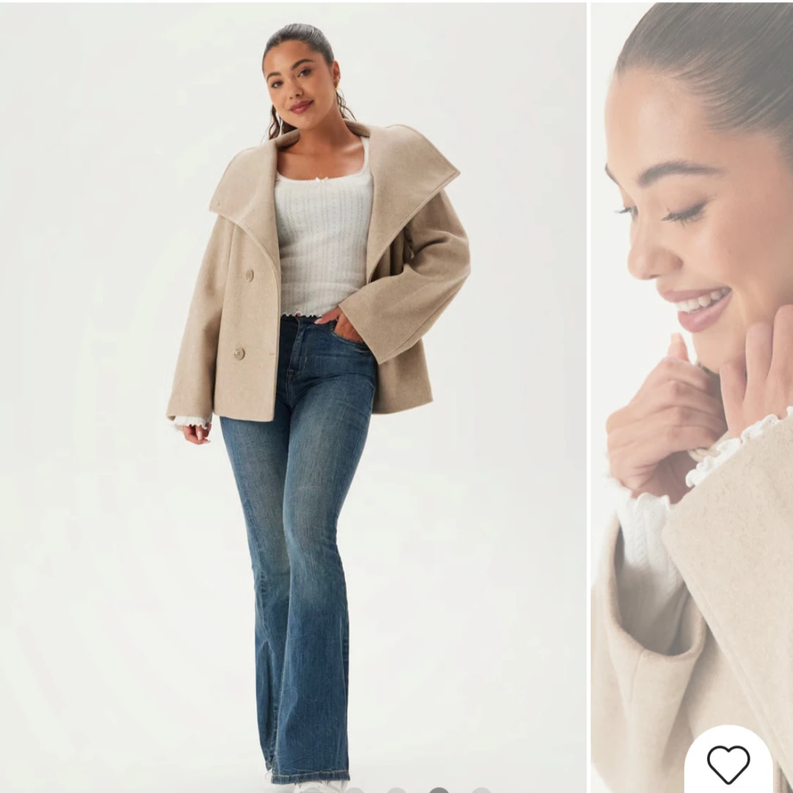 Beige kort kappa  - 2