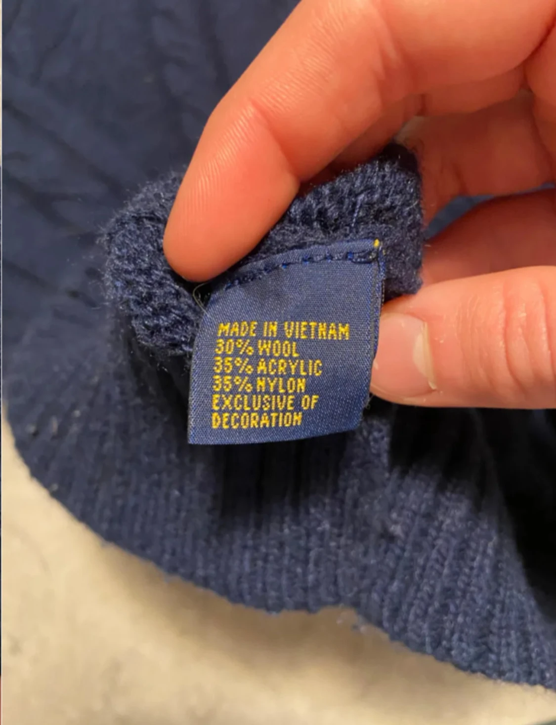 Marinblå stickad tröja Polo Ralph Lauren - 4