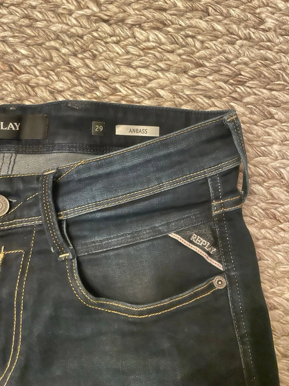 Replay Anbass mörkblå jeans - 3