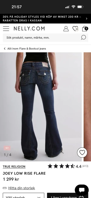 True Religion Joey Low Rise Flare jeans - Nästan aldrig använda! Säljer för 700kr. 