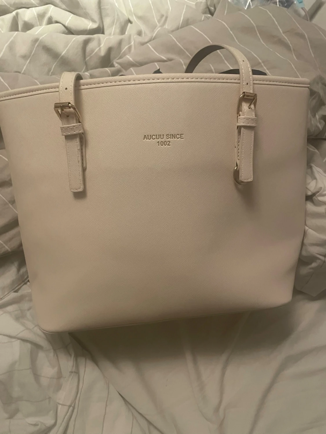 Beige handväska - 1