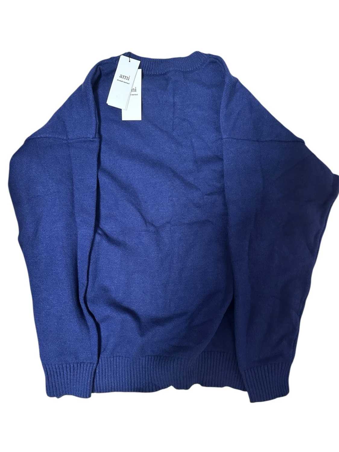 Ami Paris stickad tröja navy - 1