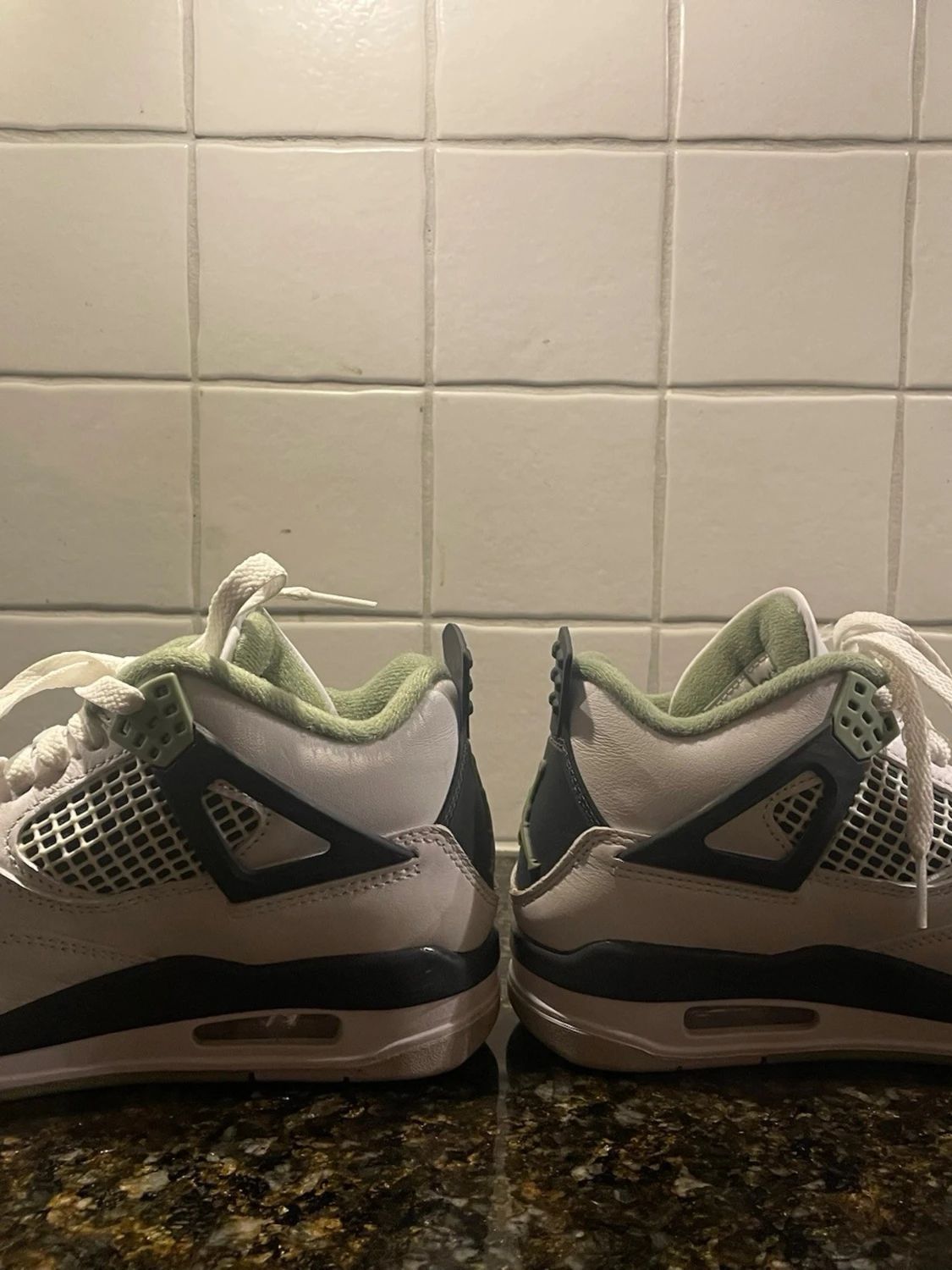 Nike Jordan 4 sneakers vit/grön - 3