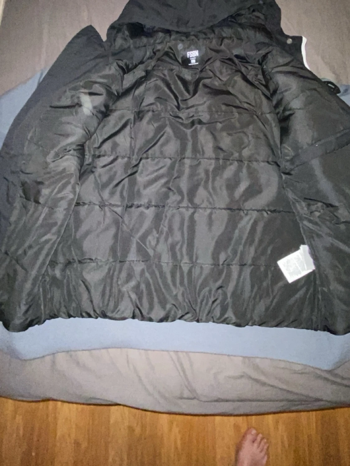 Svart och mörkgrå pufferjacka FSBN L - 1
