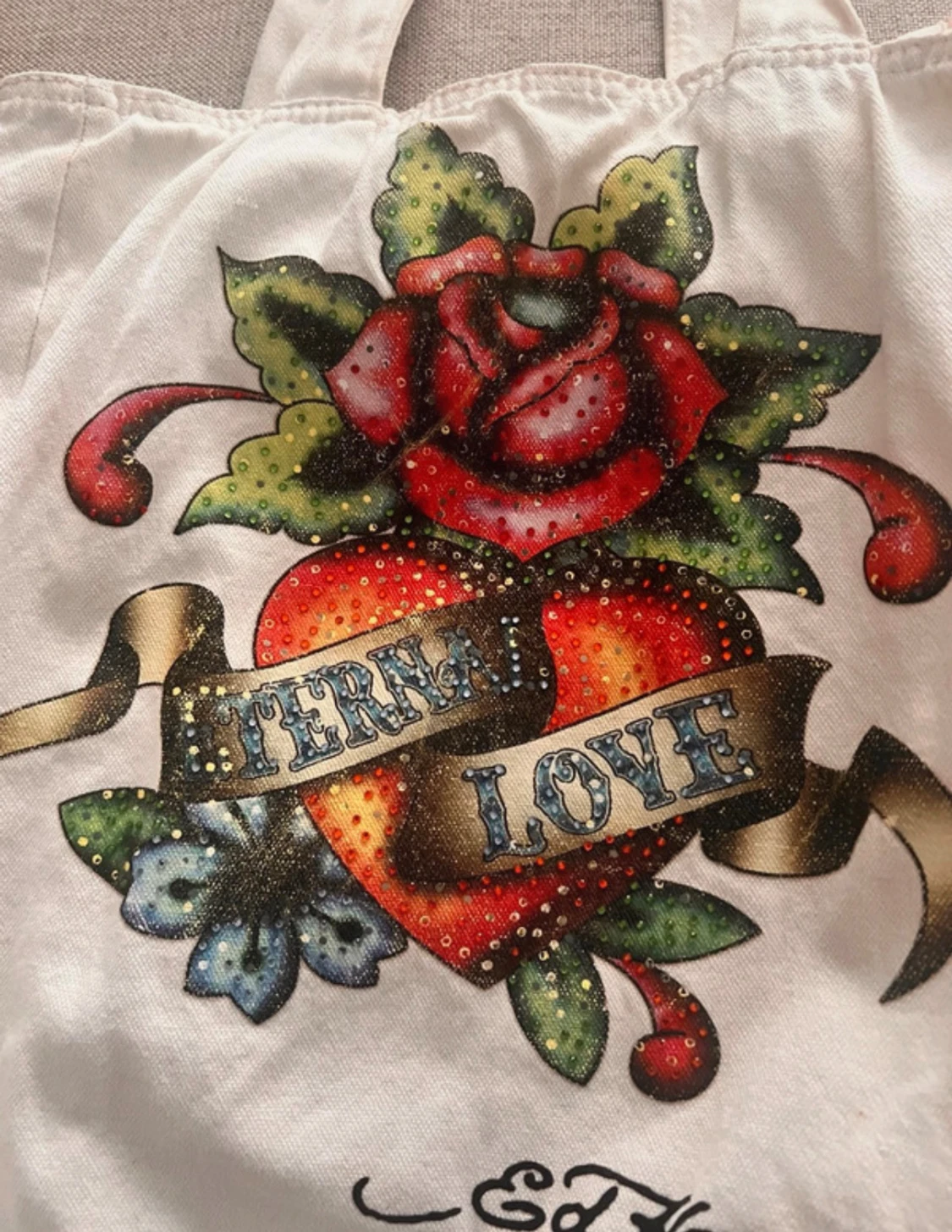 Ed Hardy shoppingväska med tryck - 2