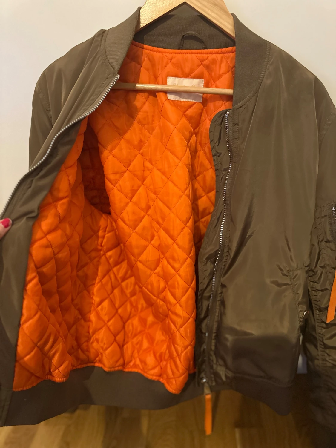 Bomberjacka med orange foder - 1