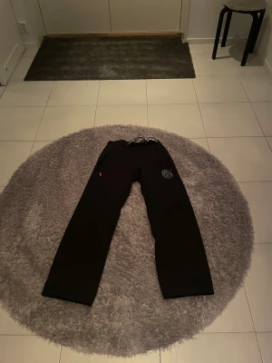 Blizzard snow pants 2024 - Svarta täckbyxor från Dope Snow med tryckt logga på benet och justerbar midja med snörning. Byxorna har en loose passform och är gjorda i slitstarkt syntetmaterial, perfekta för vintern. Snygga detaljer och breda ben för skön stil.