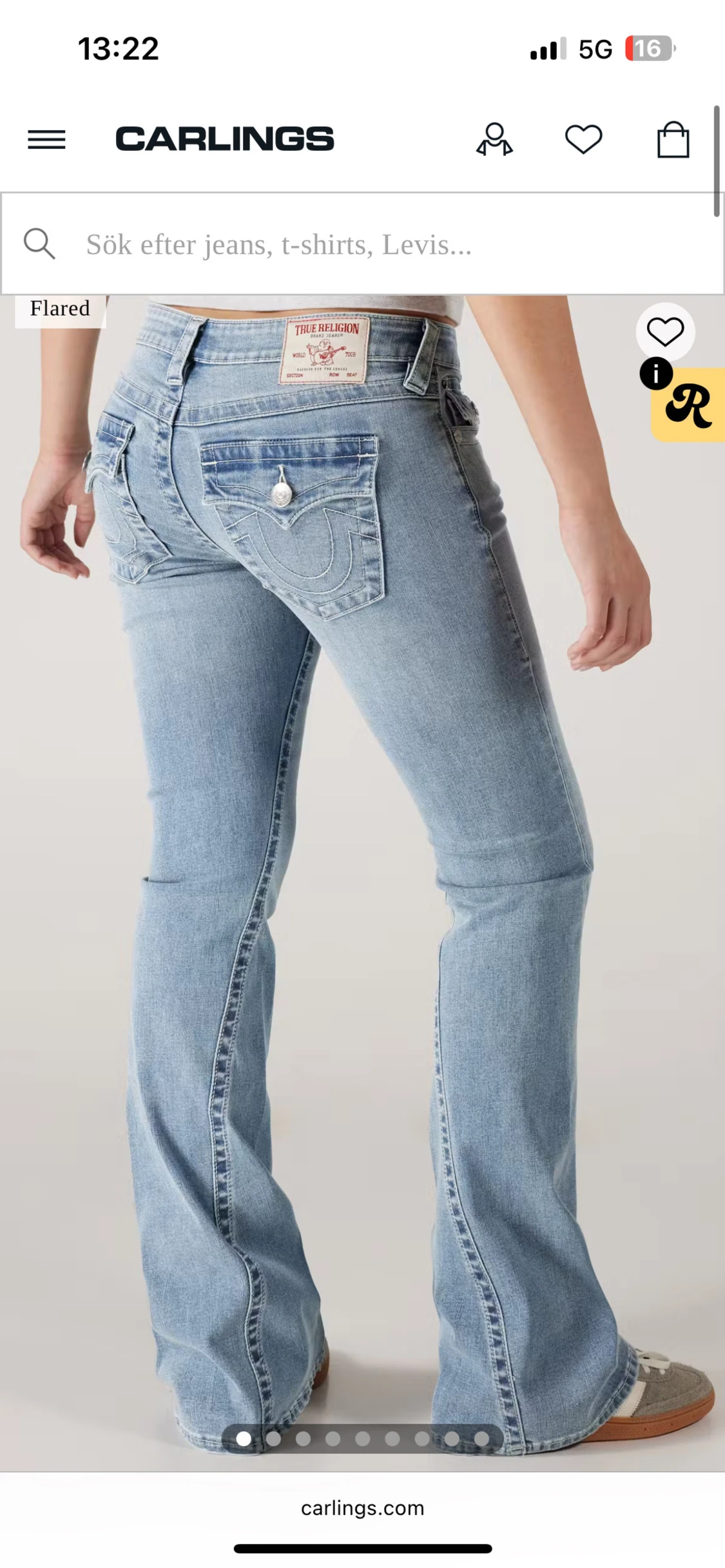 True Religion ljusblå bootcut jeans