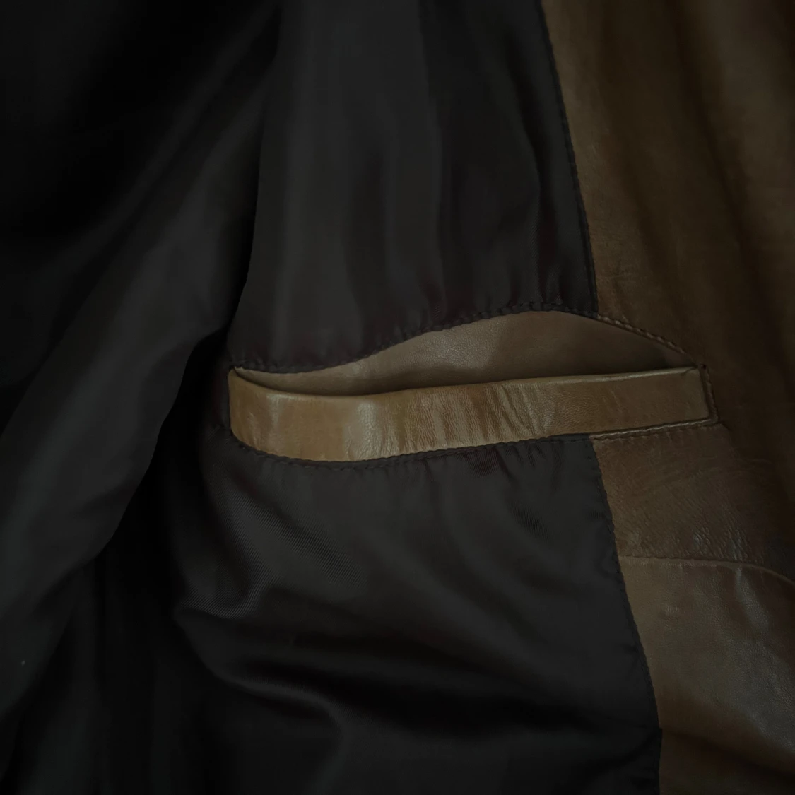 Brun skinnjacka från Zara XL - 3