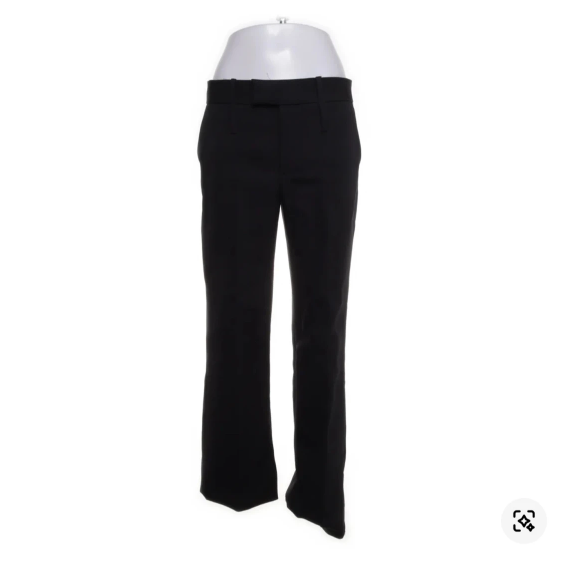 Svarta kostymbyxor med låg midja