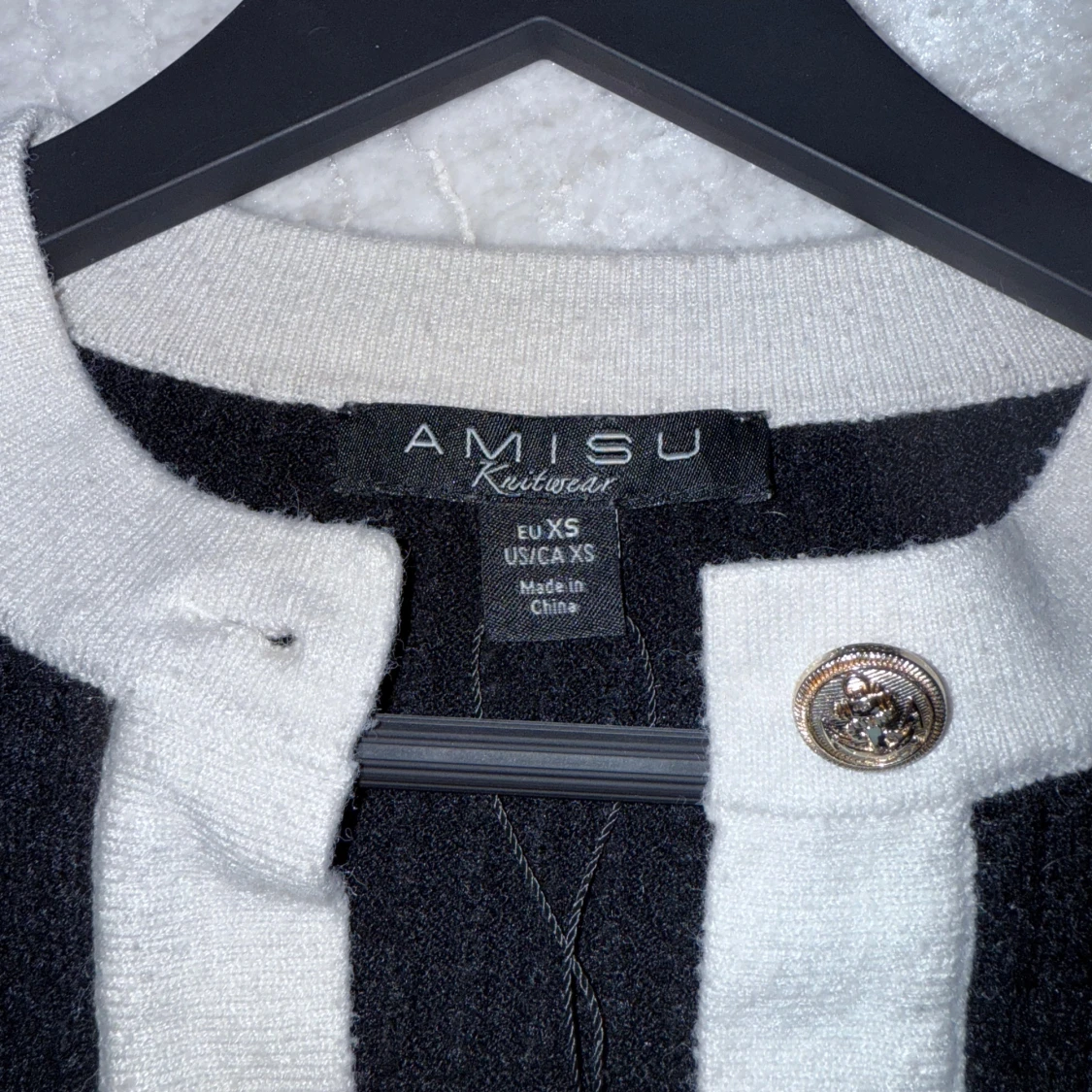 Svart och vit kofta från Amisu XS - 1