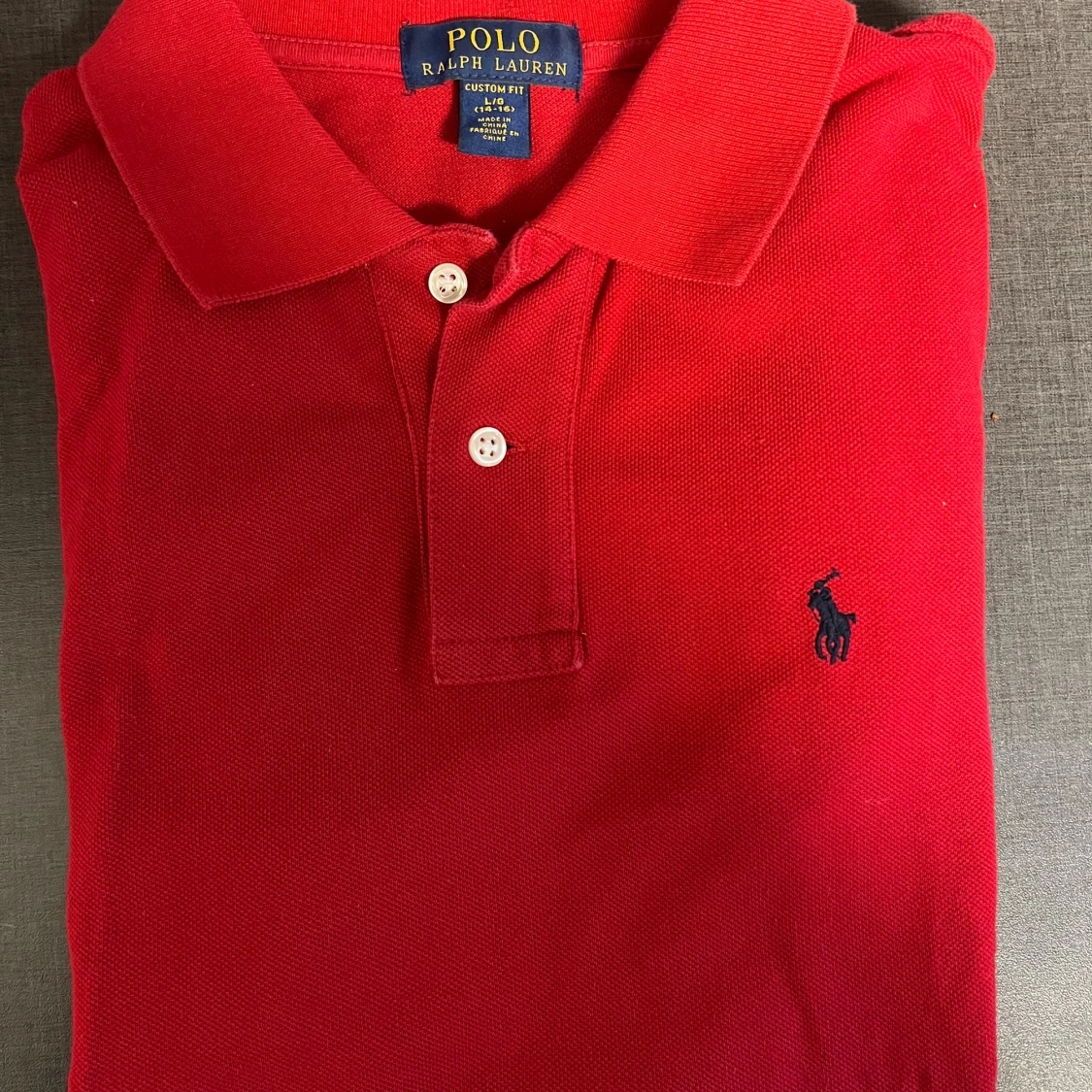 Röd Ralph Lauren piké 