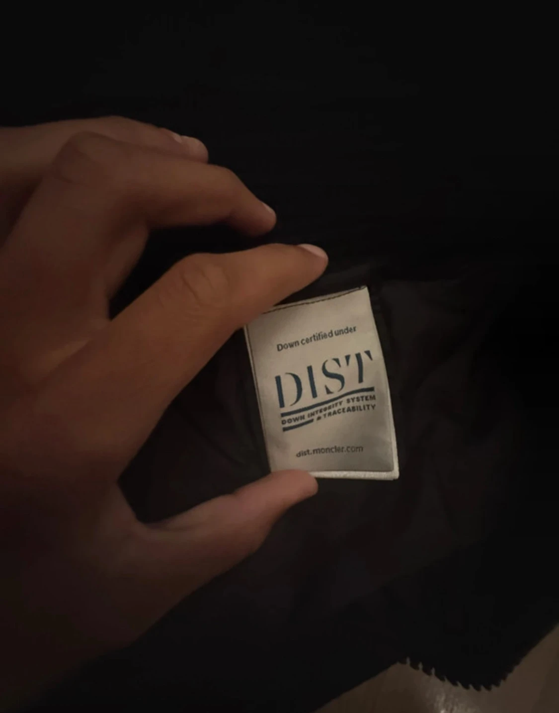Svart Moncler dunjacka med huva - 3
