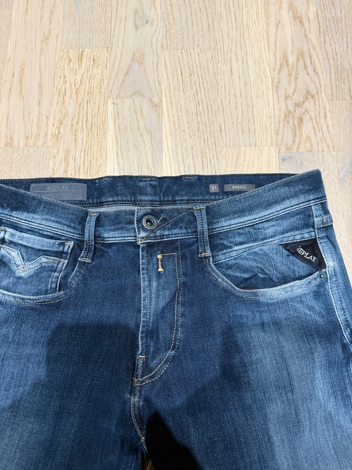 Blåa Replay jeans  - 3