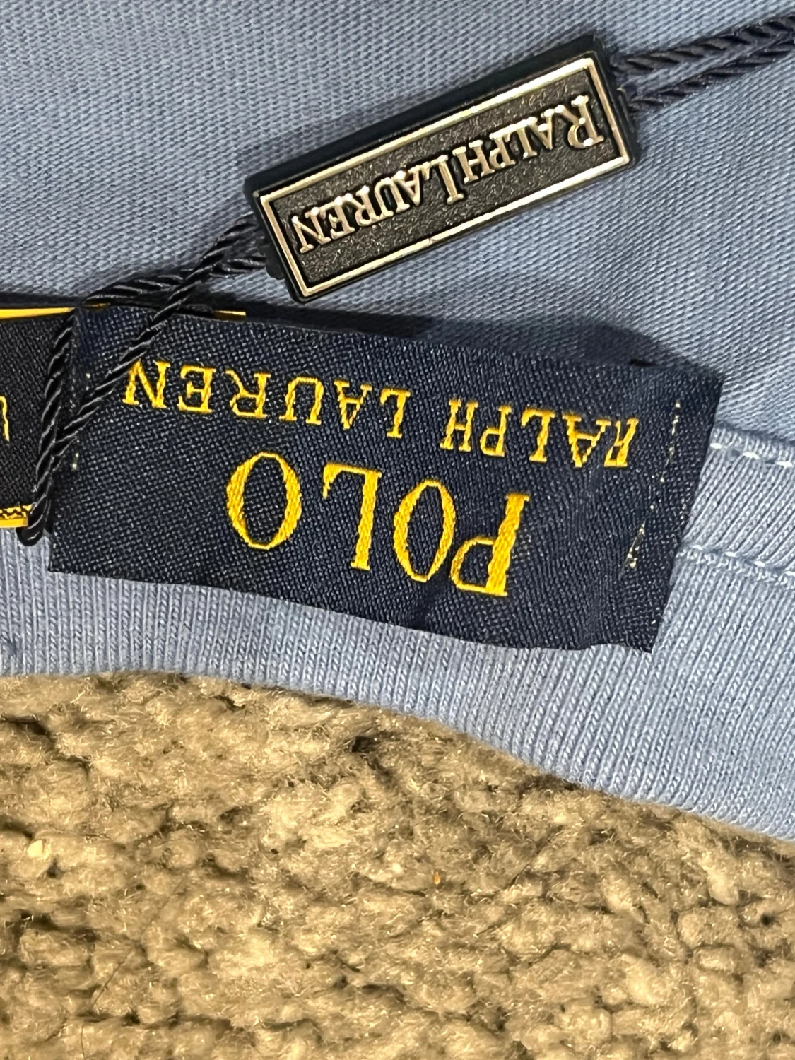 Blå polo tröja  - 2