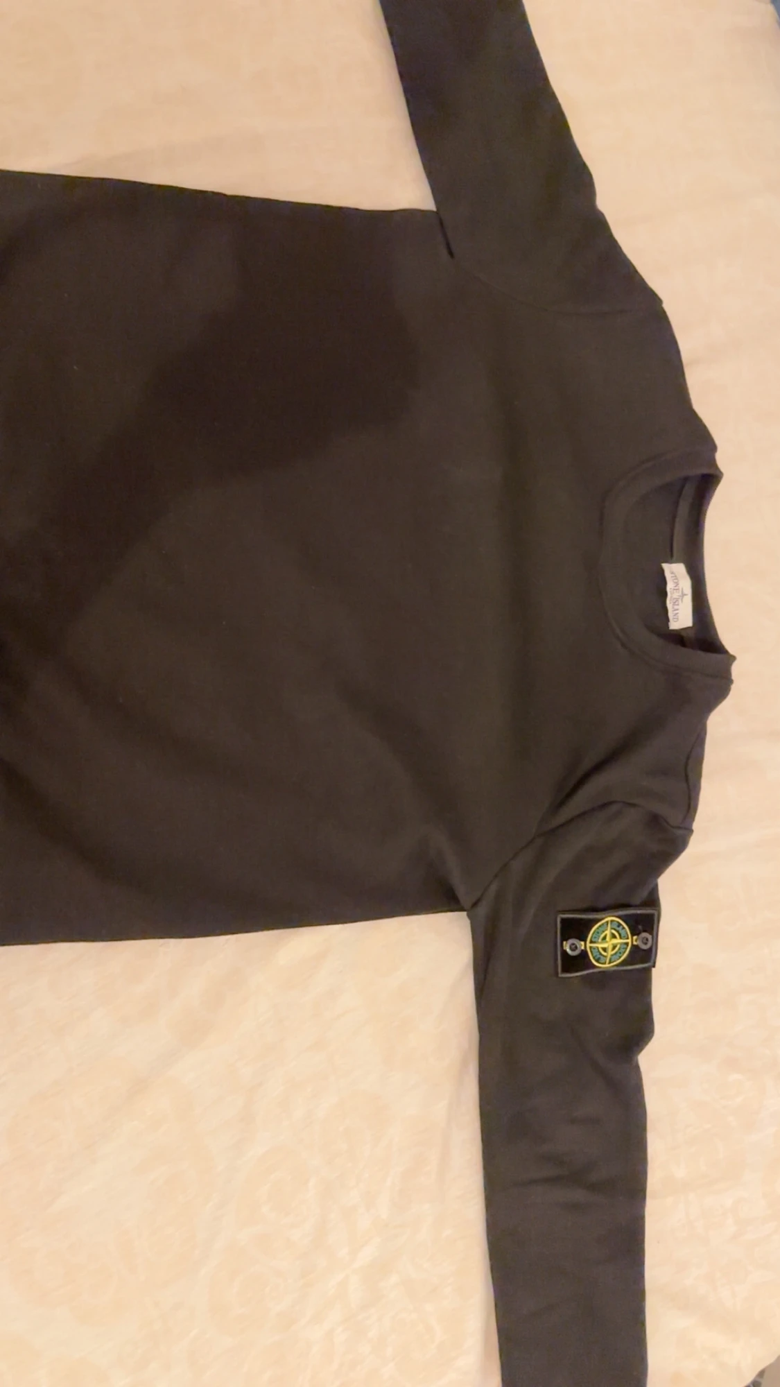 Svart långärmad Stone Island tröja - 1