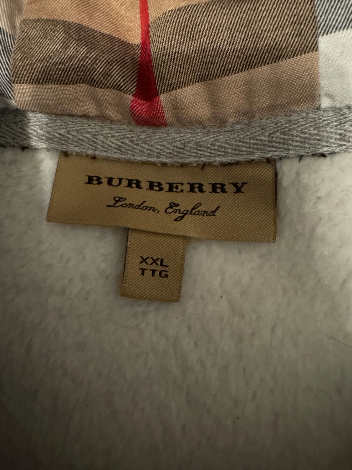 Grå Burberry hoodie  - 3