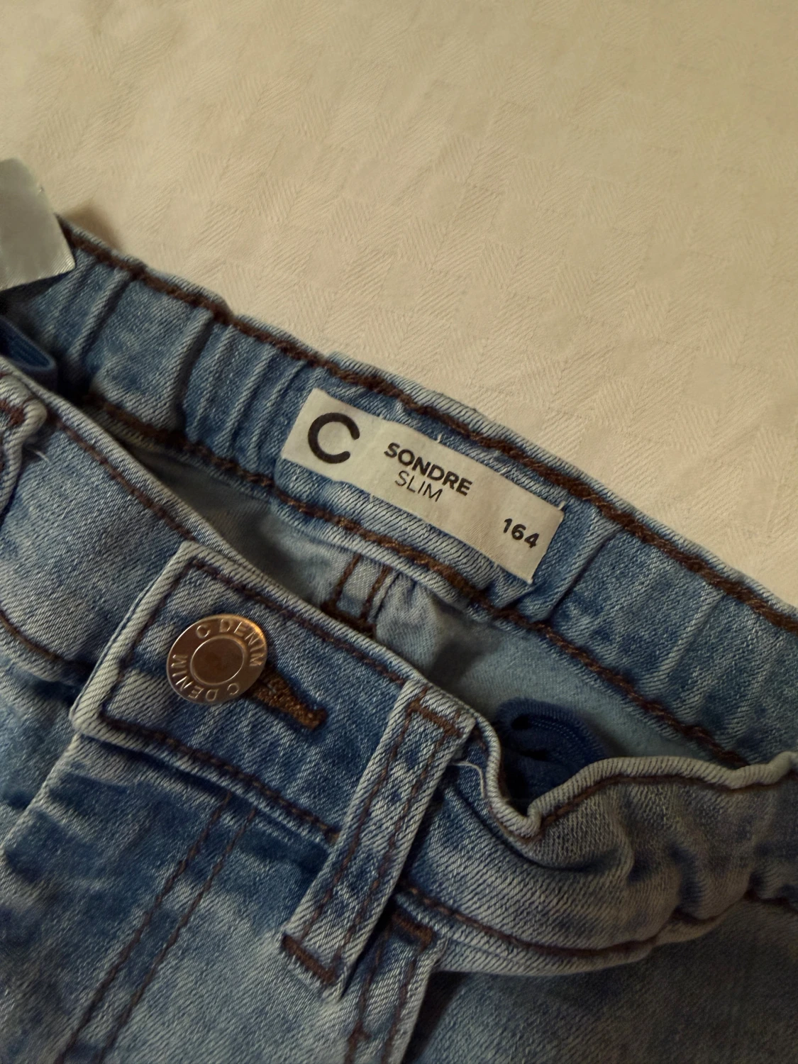 Ljusblå slim jeans Sondre 164 - 1