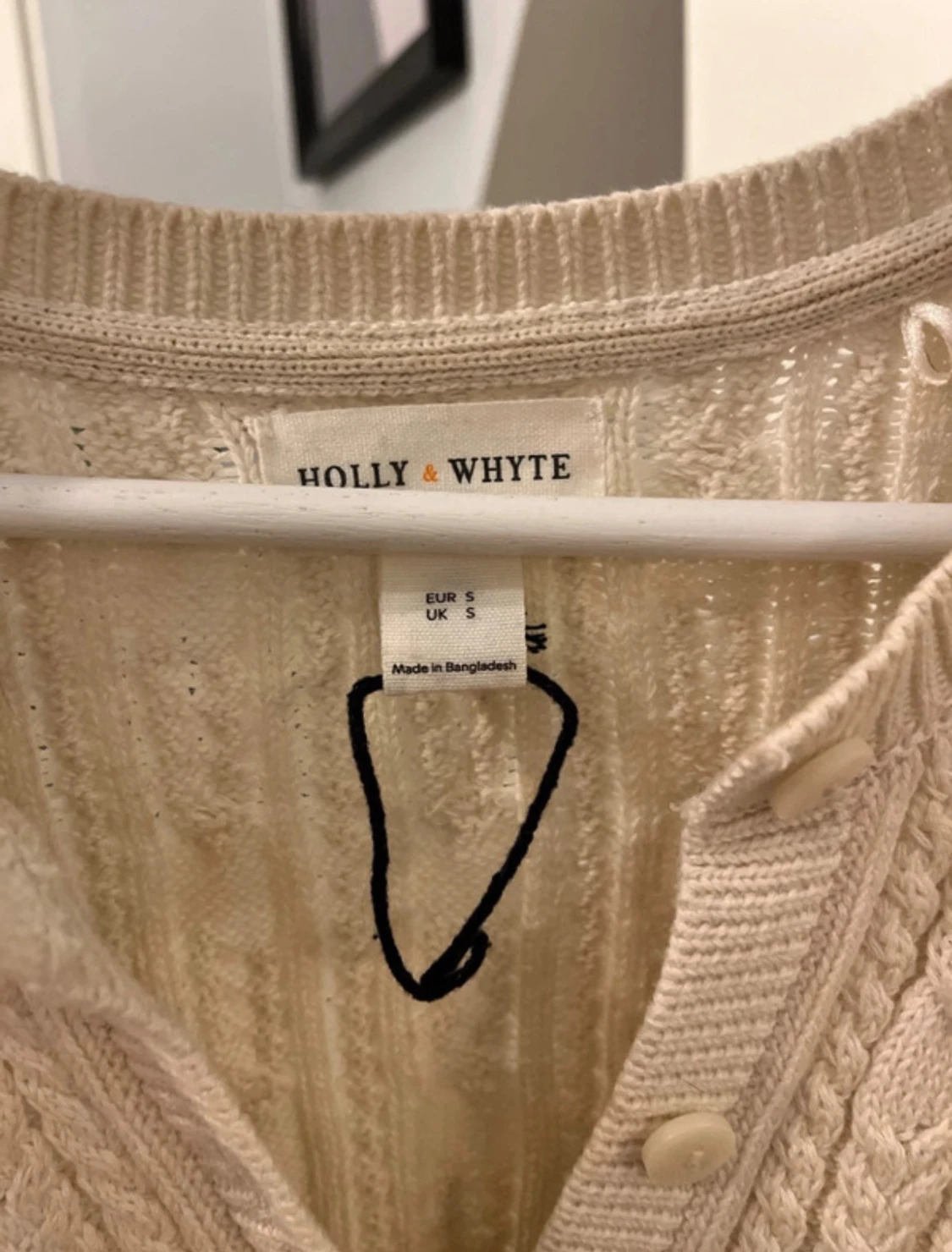 Beige stickad kofta Holly & Whyte - 3