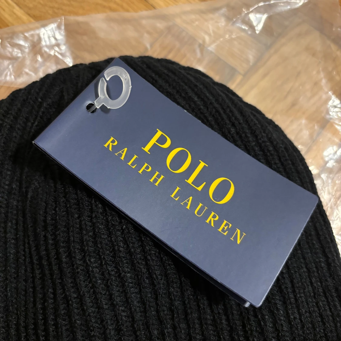 Svart ribbad mössa från Polo Ralph Lauren - 1