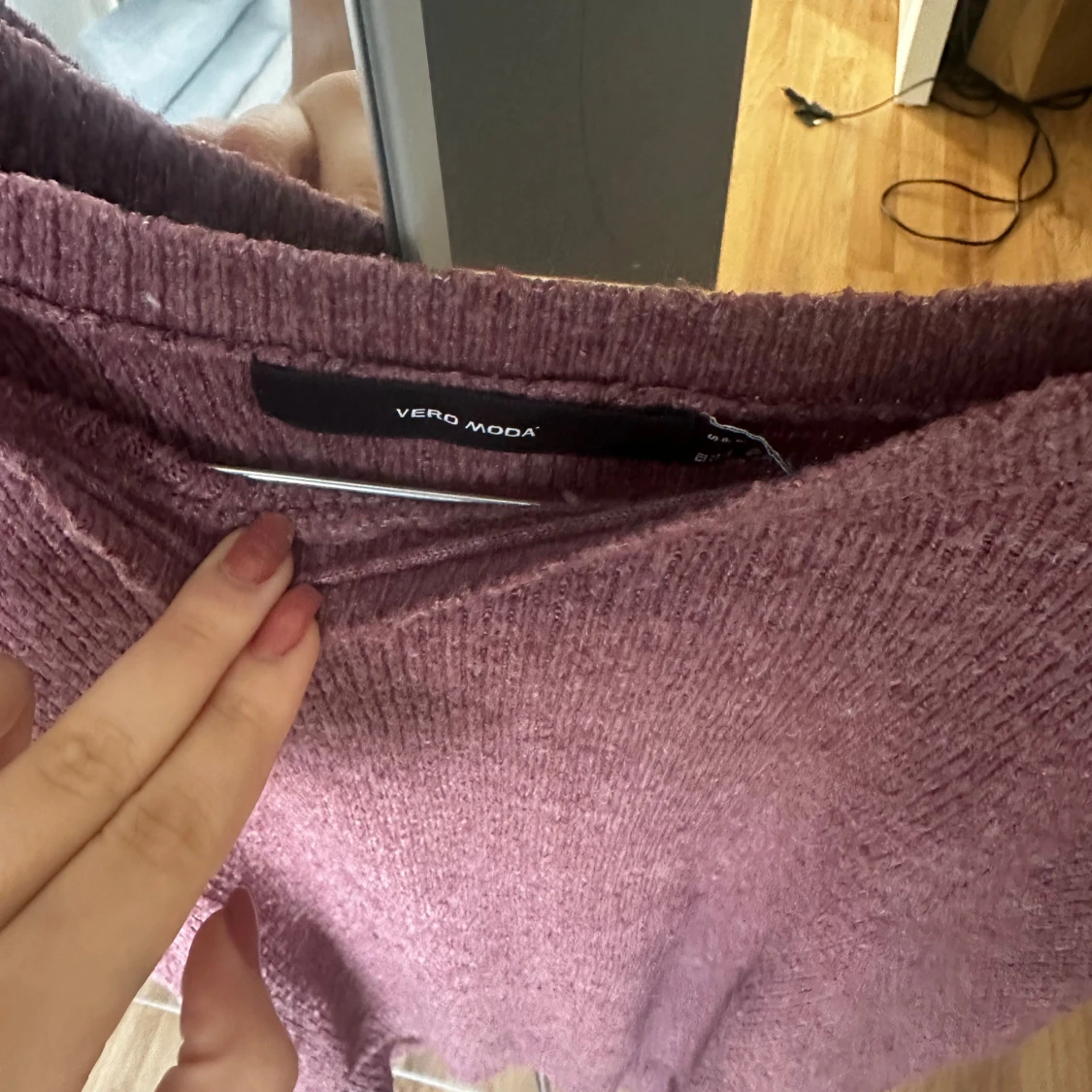 Lila stickad tröja från Vero Moda - 1