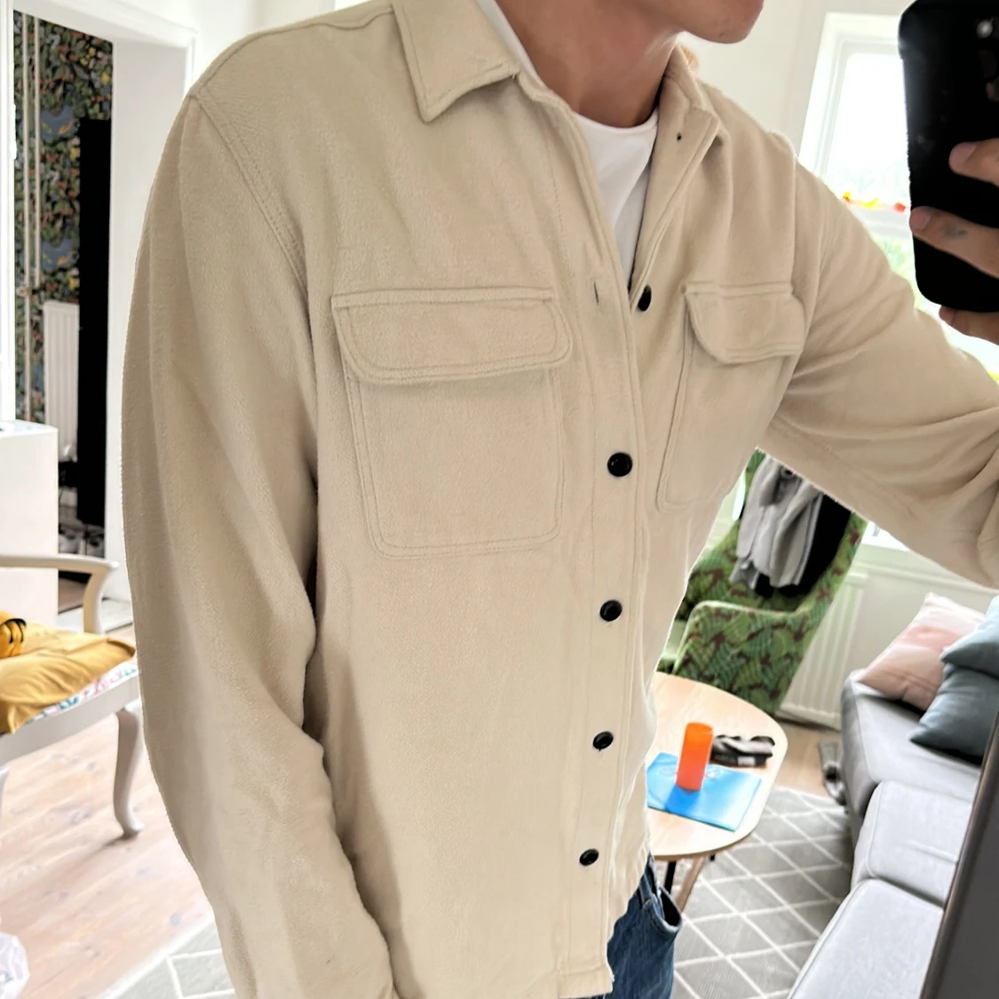 Overshirt beige Selected Homme  - 1