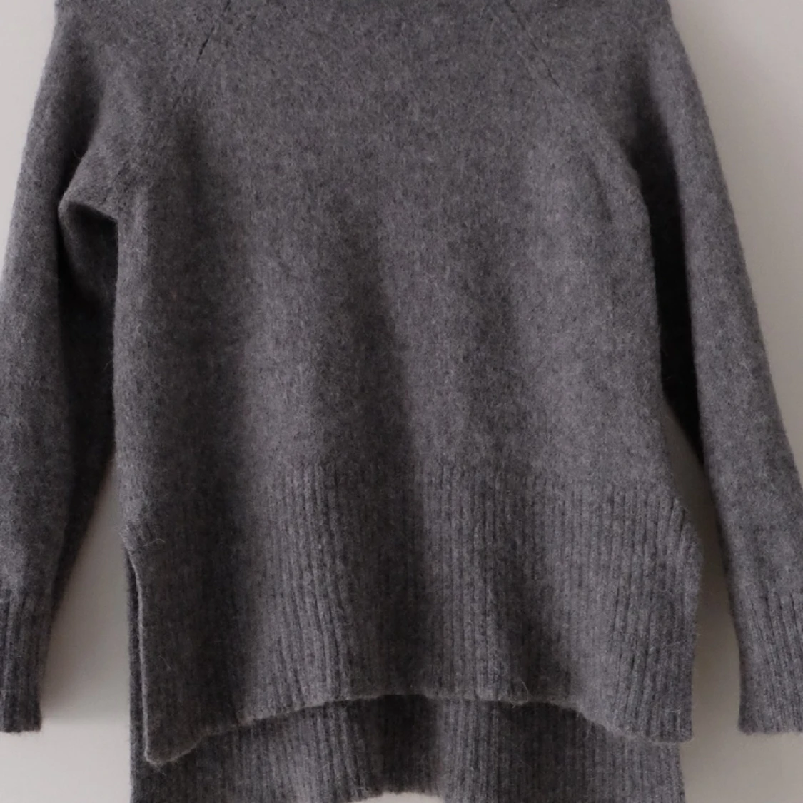 Dagmar polotröja, 100% baby llama, stl: XS, grå