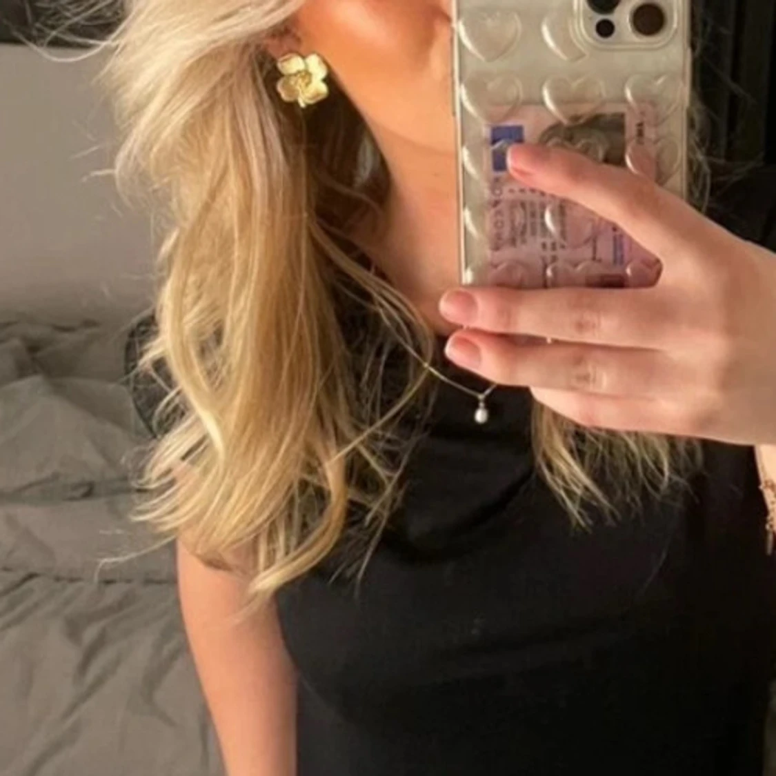 Blomörhängen rostfritt stål