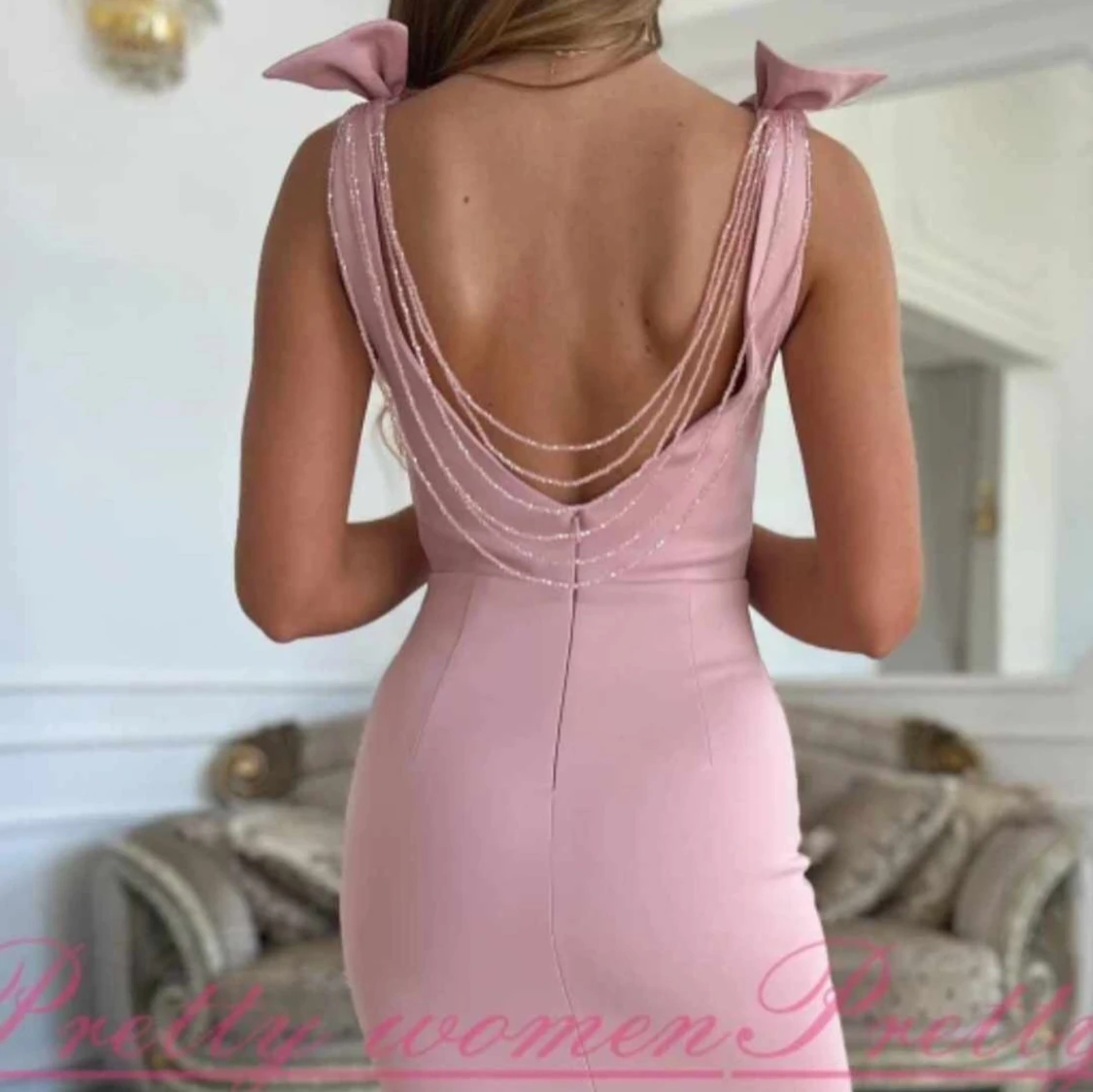 Rosa sjöjungfru klänning  - 90