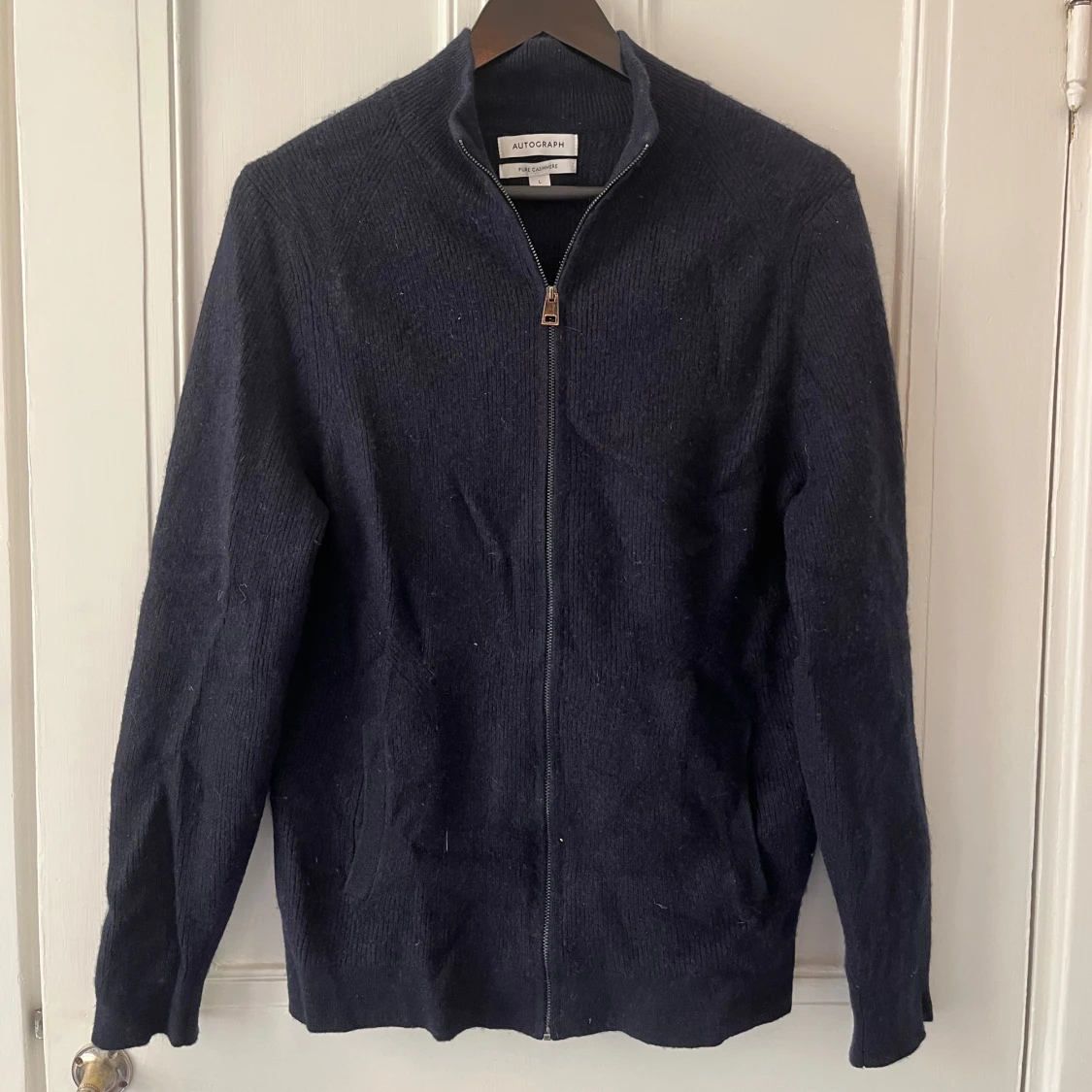 100% kasmir zip tröja