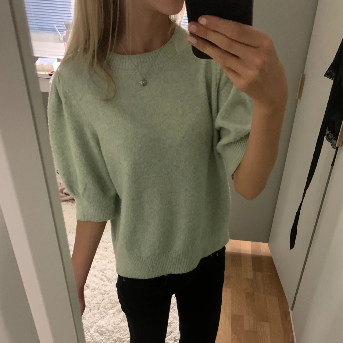 Grön stickad veromoda tröja 