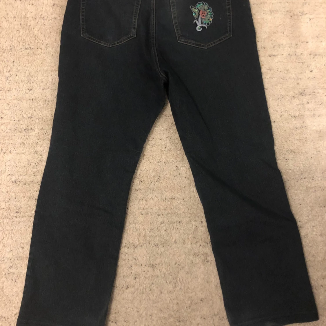 Thrifted flower jeans - 90