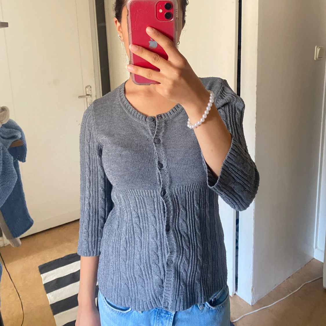 Trekvartsärmad kofta 