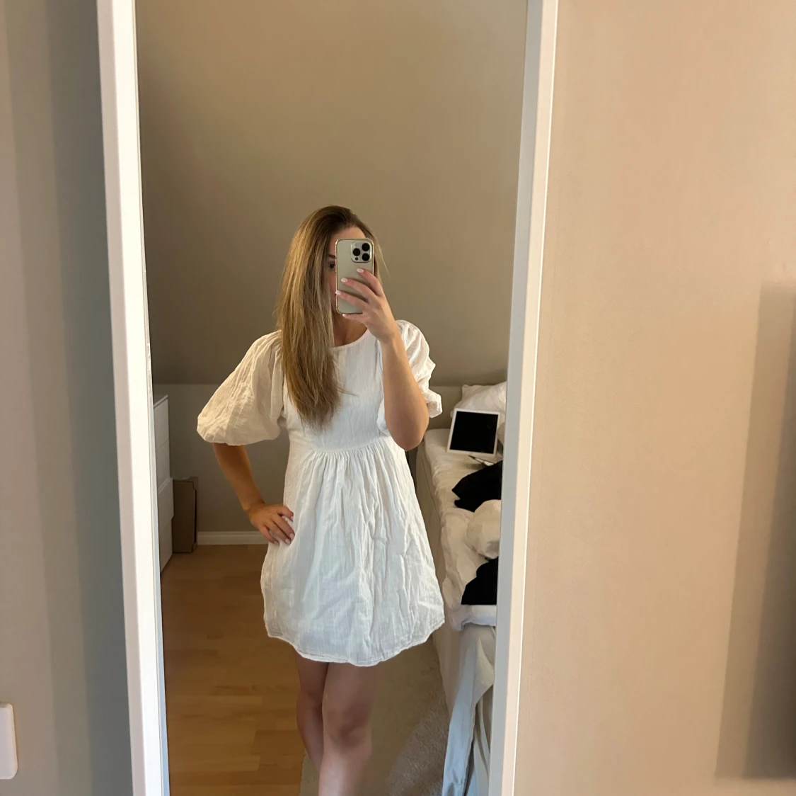 Vit sommarklänning  - 90