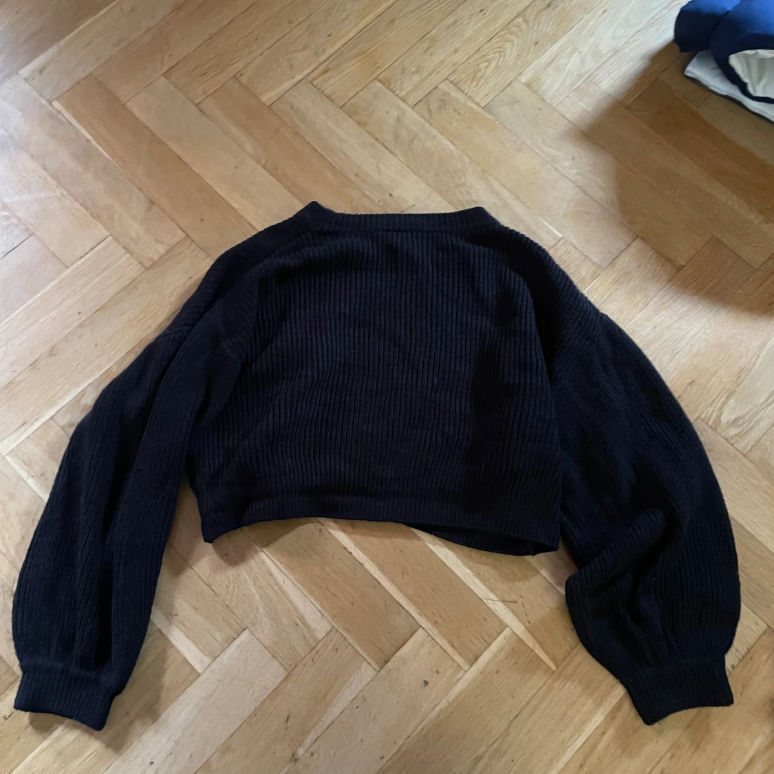 Stickad långärmad topp  - 90