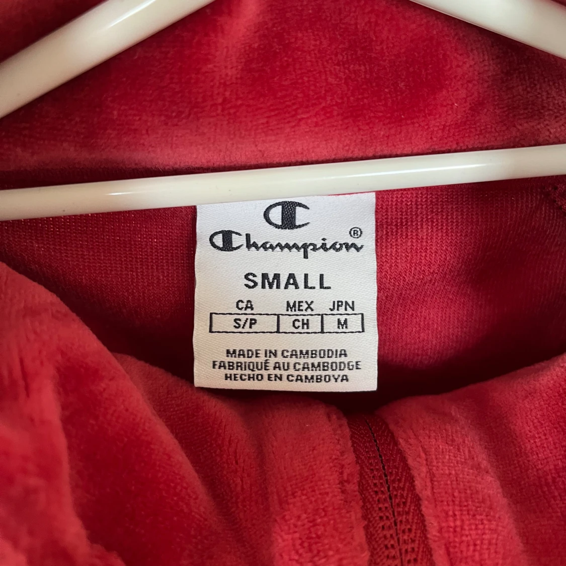 Champion zip up fleece röd/marinblå - 2