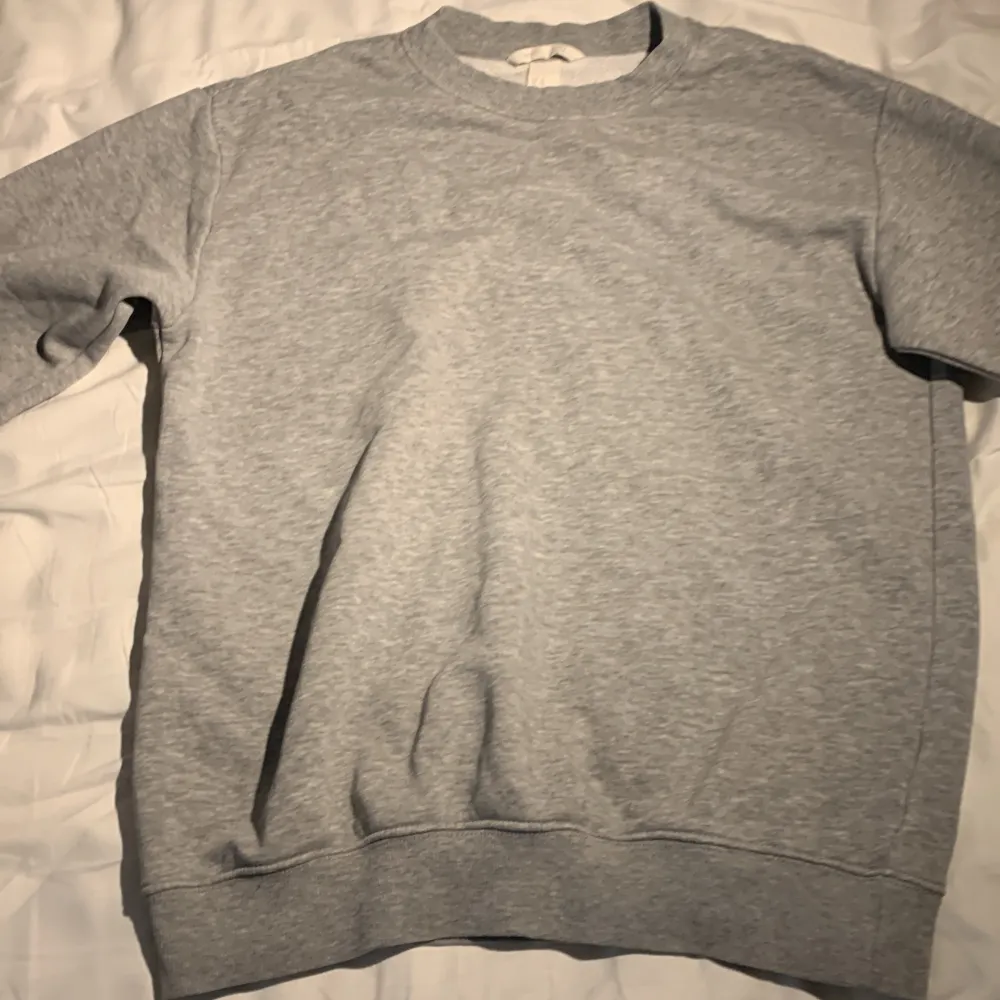Säljer denna gråa sweatshirt från HM. Skick 8/10. Tröjor & Koftor.