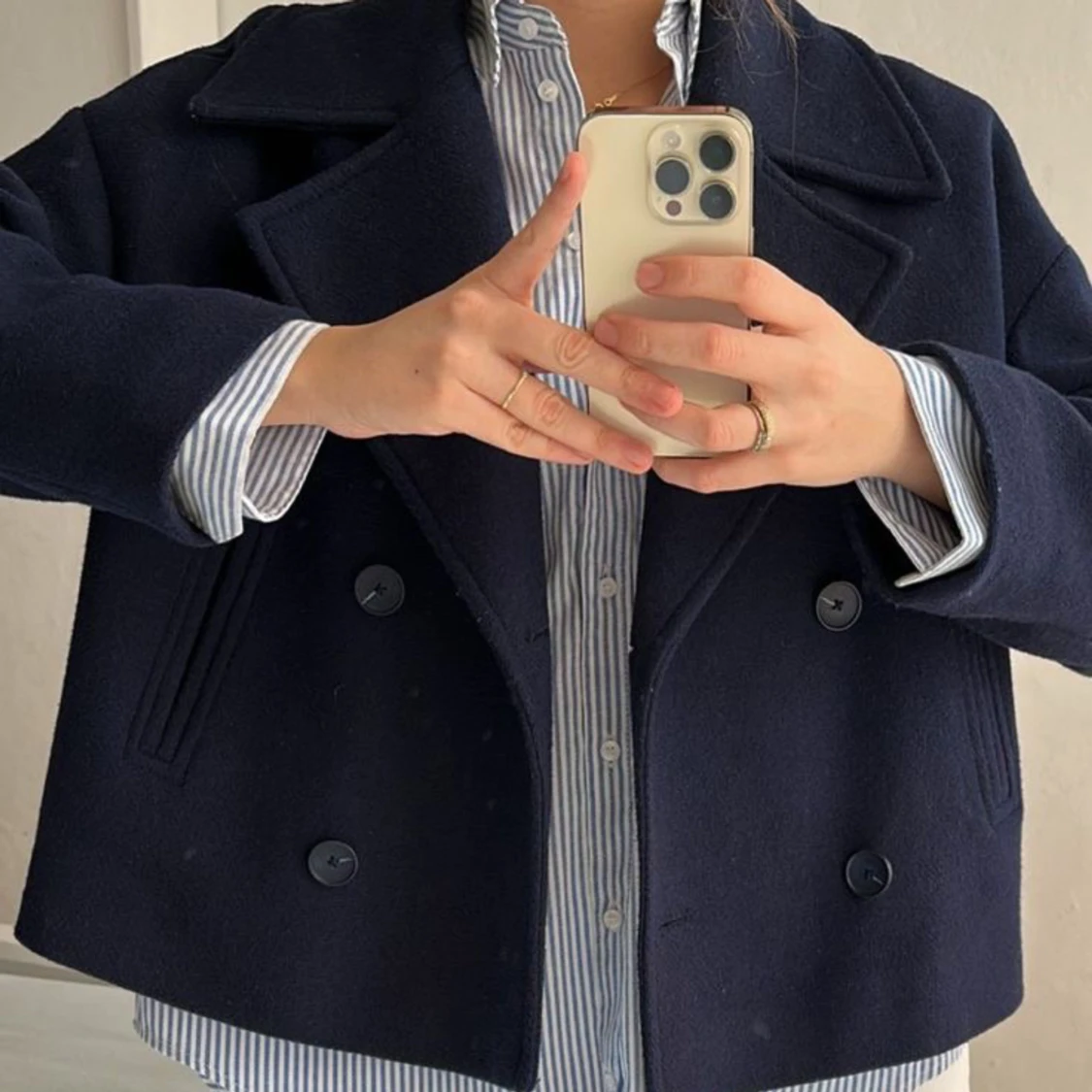 Marinblå jacka - 90