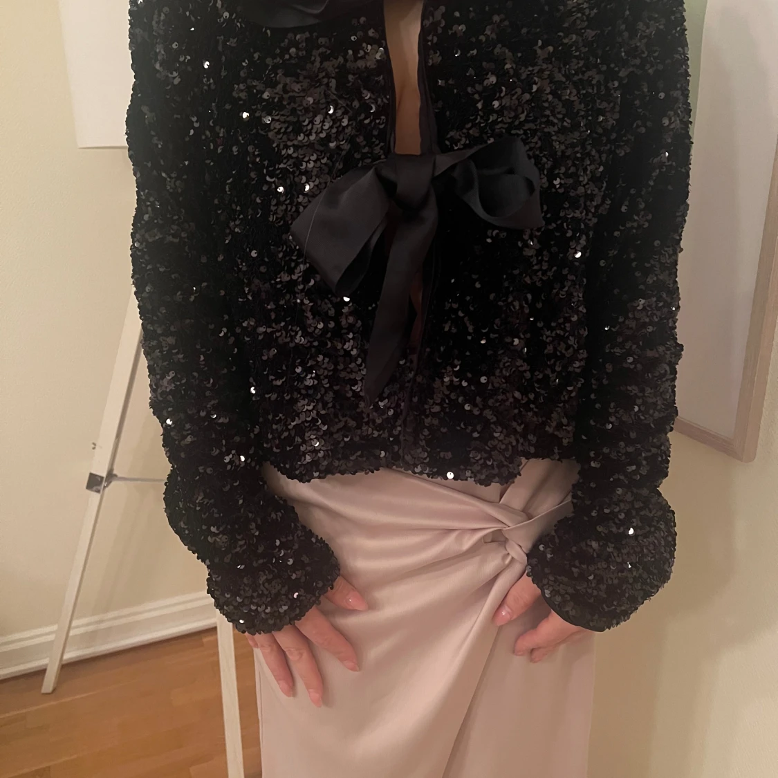 Svarta paljett jacka