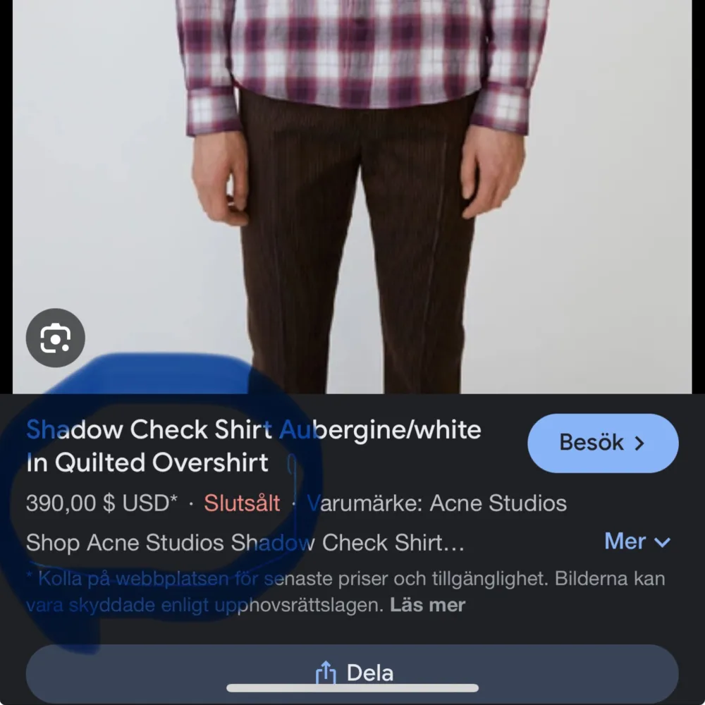 **** ACNE STUDIOS CHECKER SHIRT COLOR: AUBERGINE NEW PRICE: 3000-3900 MY PRICE 875!!!! CONDITION 9/10 WORN EXACT 3 TIMES. RIGHT TO ME FOR QUESTIONS ****. Skjortor.