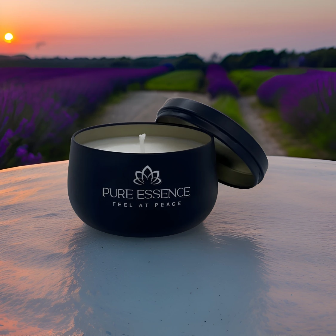 6 st helt nya doftljus märket: Pure Essence - 90