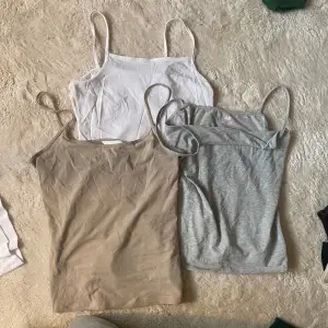 Vit, beige & grå, 3pack linnen💕
