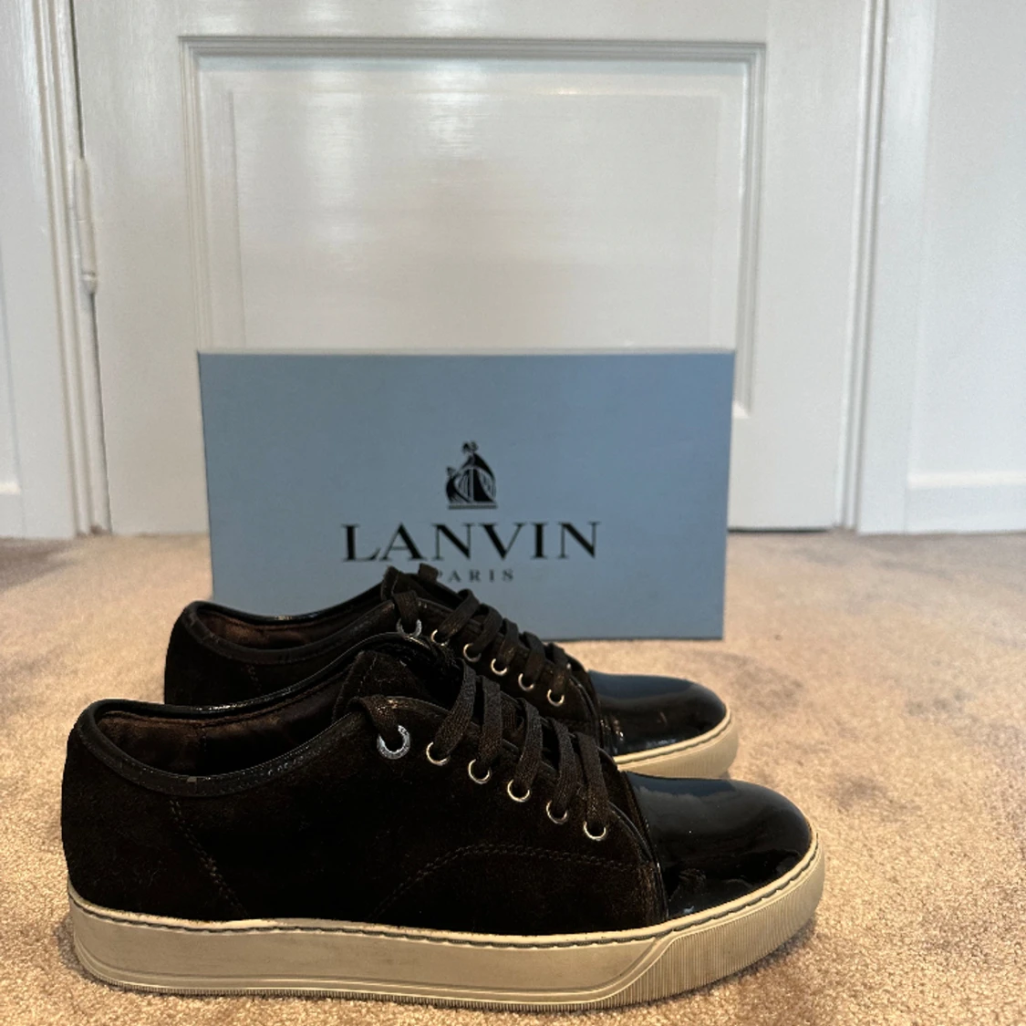 LANVIN Cap Toe Sneaker Black - 90