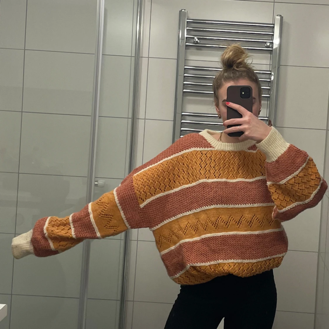 Oversized stickad tröja - 90